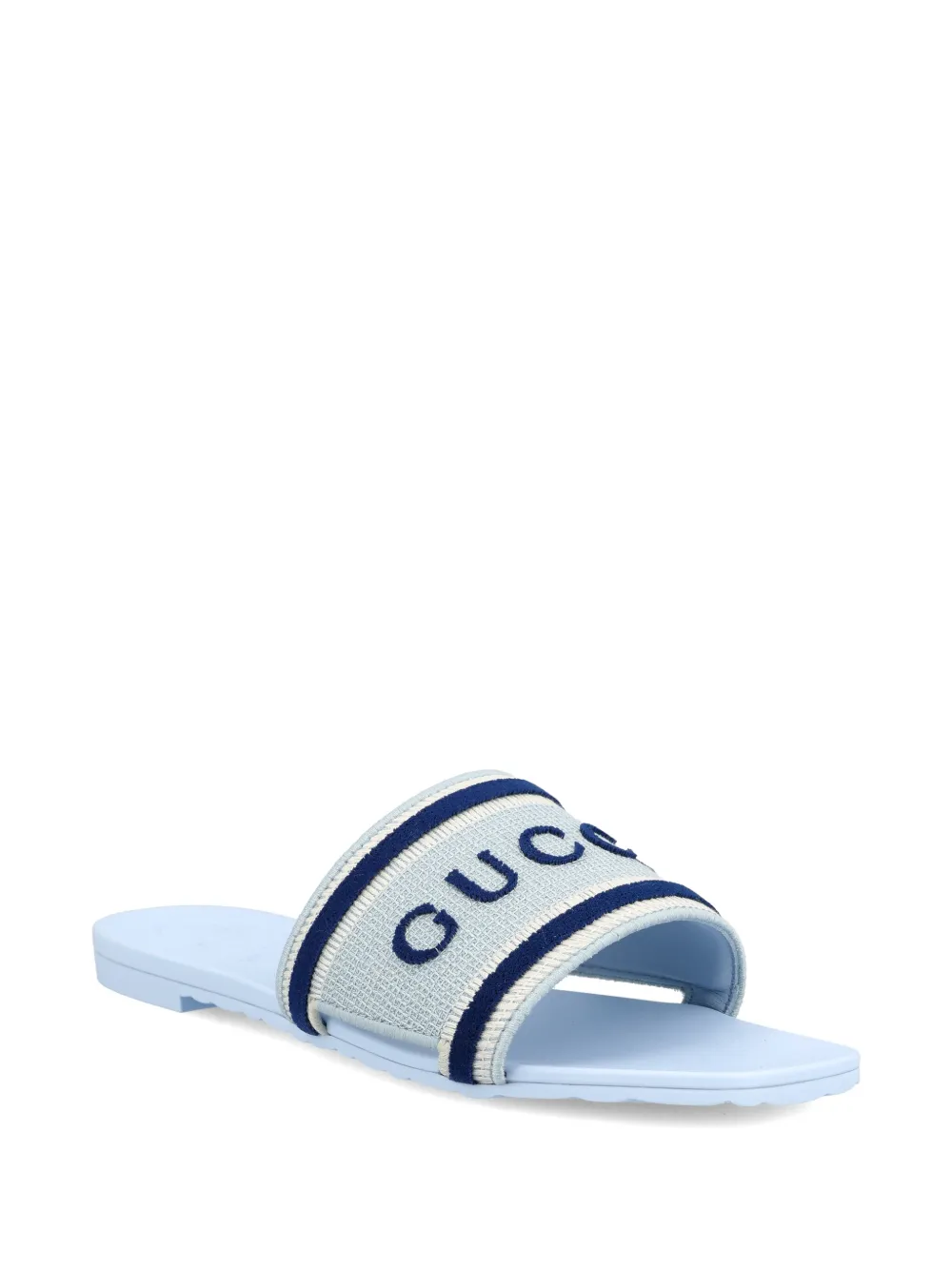 Gucci logo-stripe sandals Blauw
