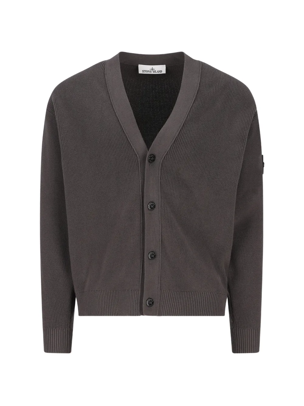 Stone Island ribbed button-fastening cardigan - Grau
