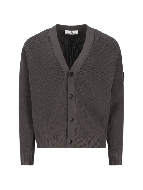 Stone Island ribbed button-fastening cardigan