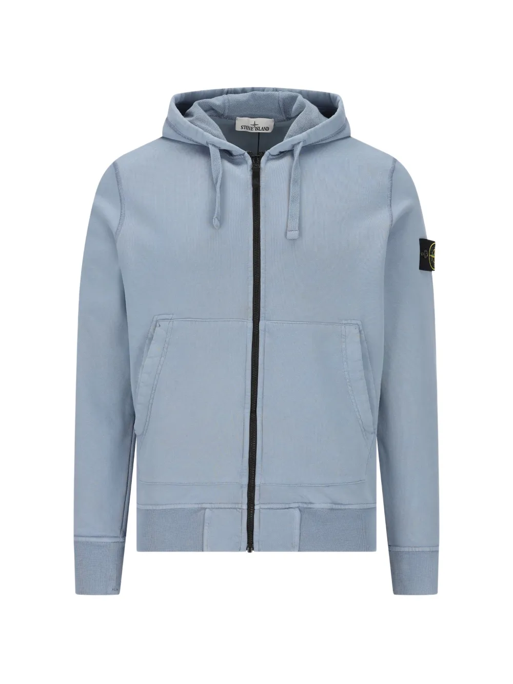 Stone Island zip-up cotton hoodie - Blau