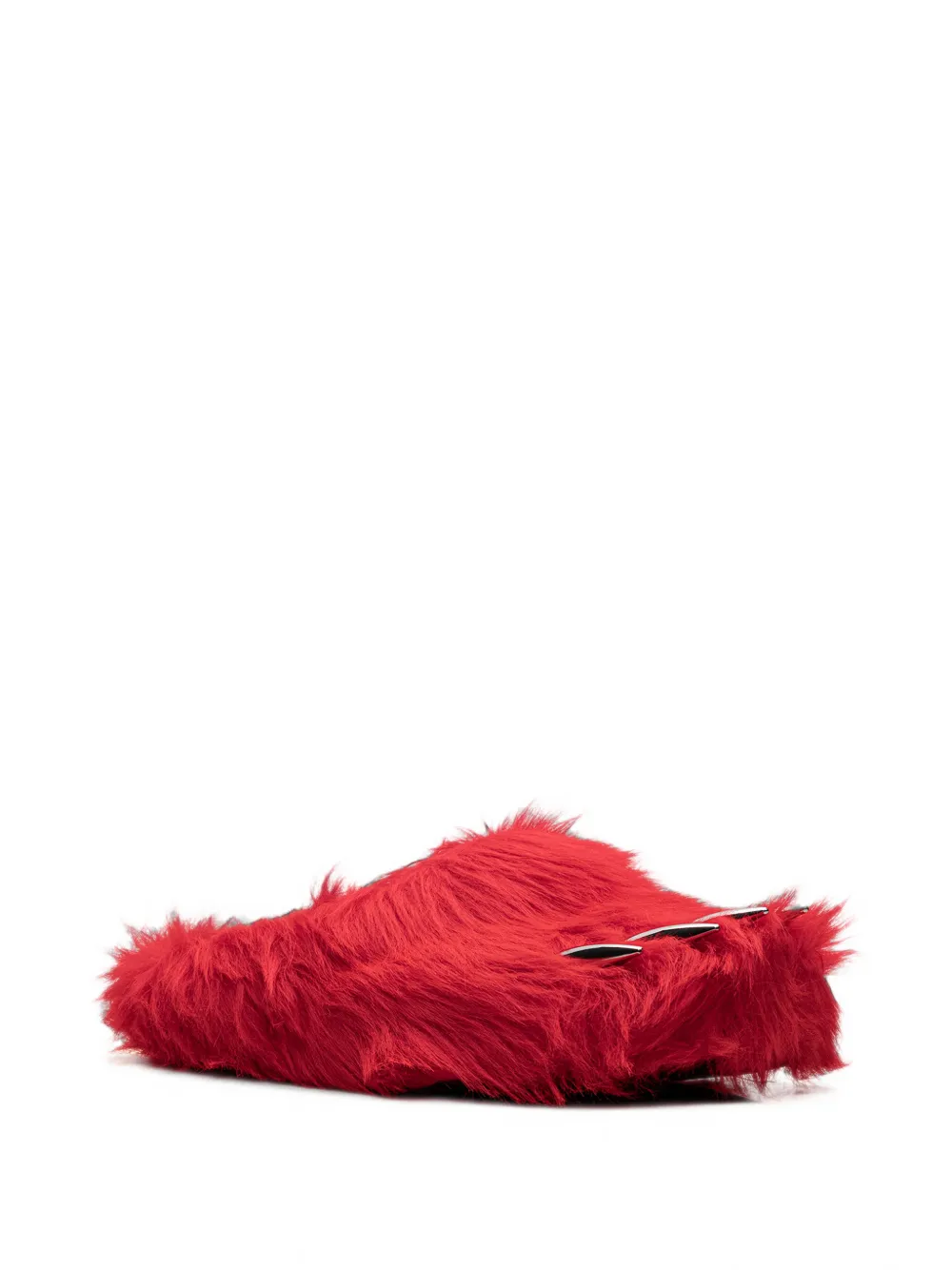 Bravest Studios Bear Claw faux-fur mules Rood