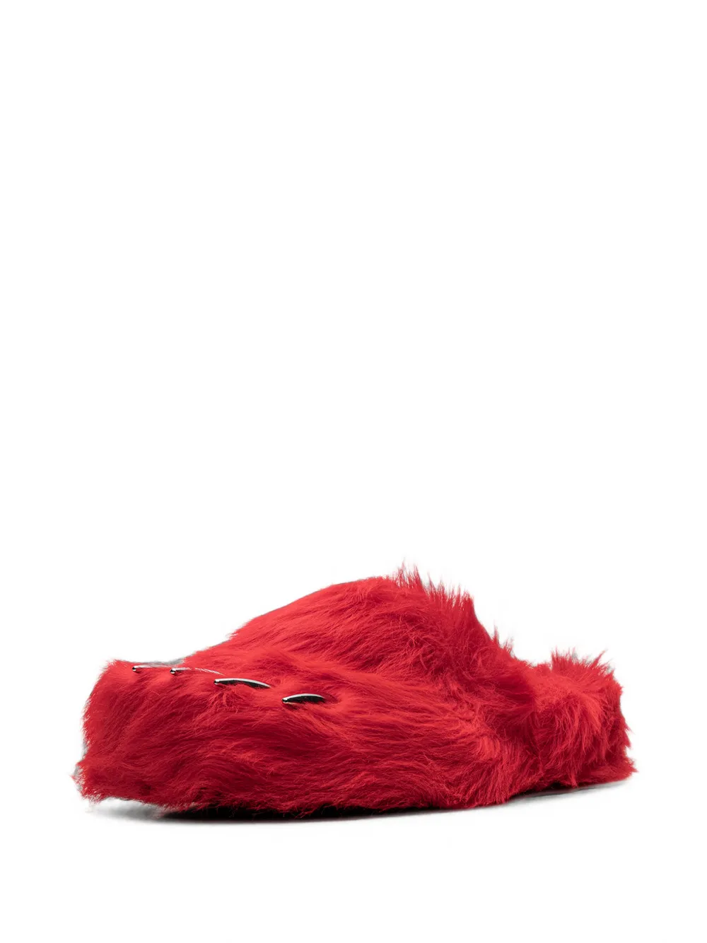 Bravest Studios Bear Claw faux-fur mules Rood
