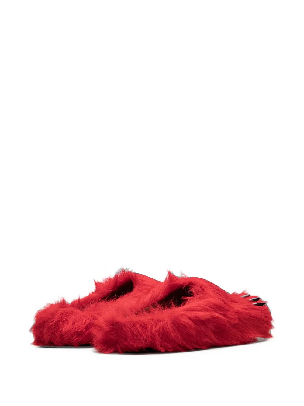 Bravest Studios Bear Claw faux-fur mules Rood