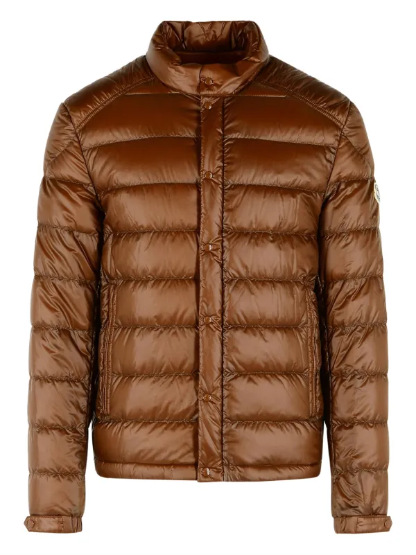 Moncler Jaqueta Selves Matelassê Com Gola Redonda | Marrom