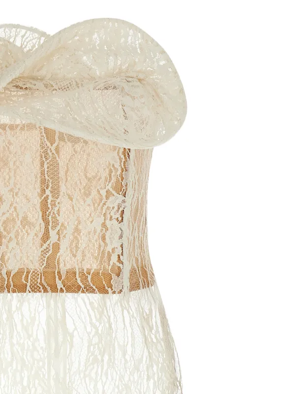 Magda Butrym 16' Lace Midi Dress - White
