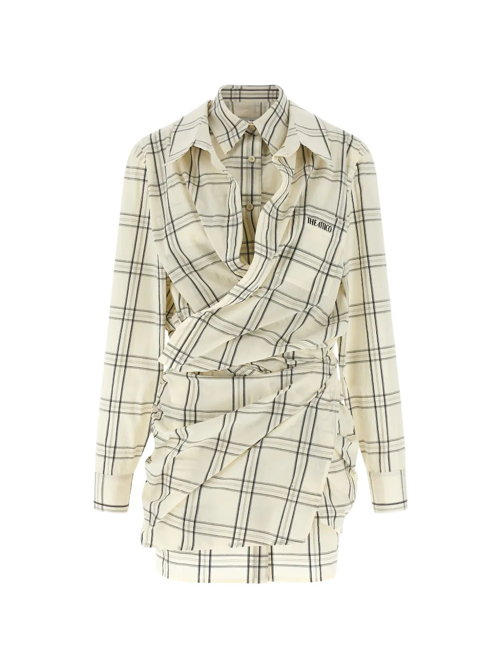 The Attico Abito corto a quadri - Toni neutri