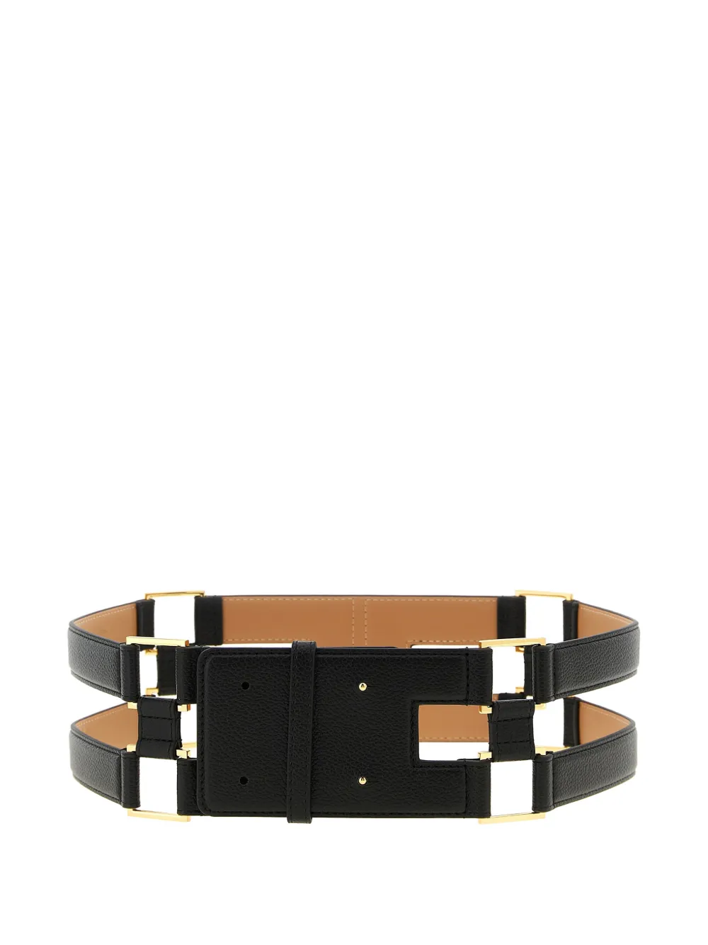 Elisabetta Franchi double band belt - Nero