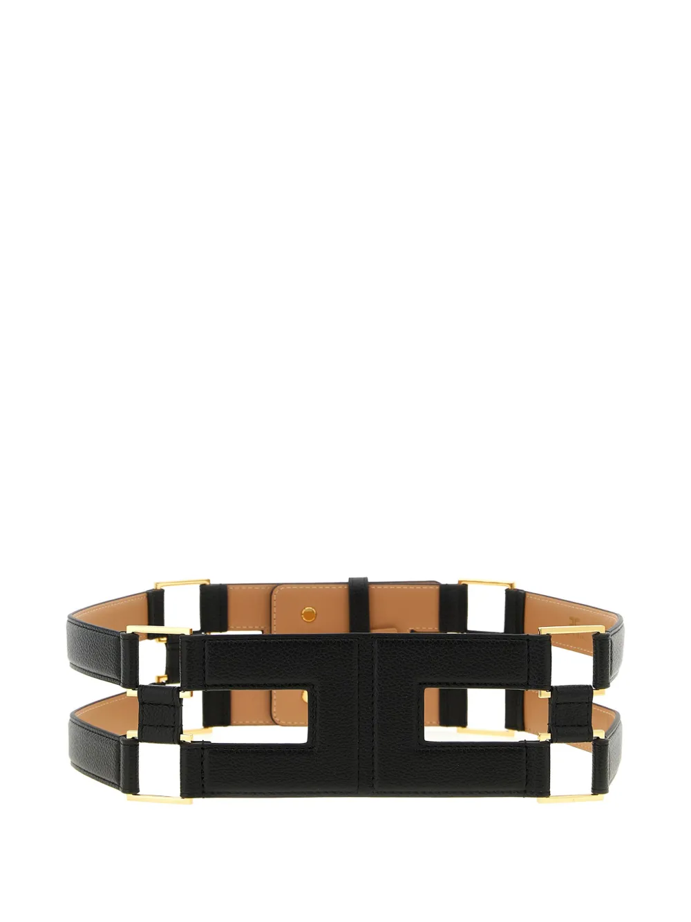 Elisabetta Franchi double band belt - Zwart