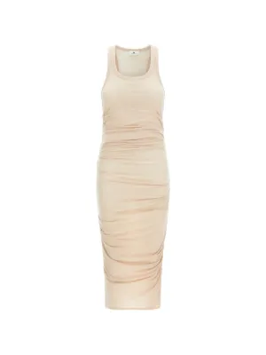 fitted lace wedding dress Eterne Halter Maxi Dress in Chocolate