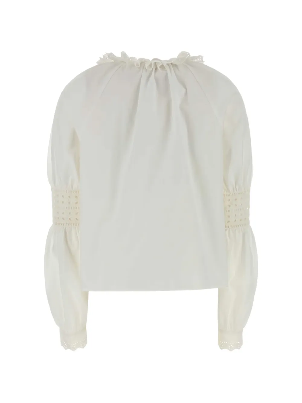 Alberta Ferretti ruffled poplin shirt - Wit