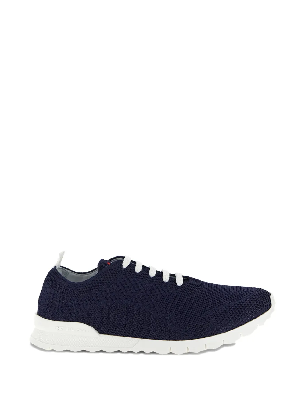 Kiton knitwear logo embroidery sneakers - Blue
