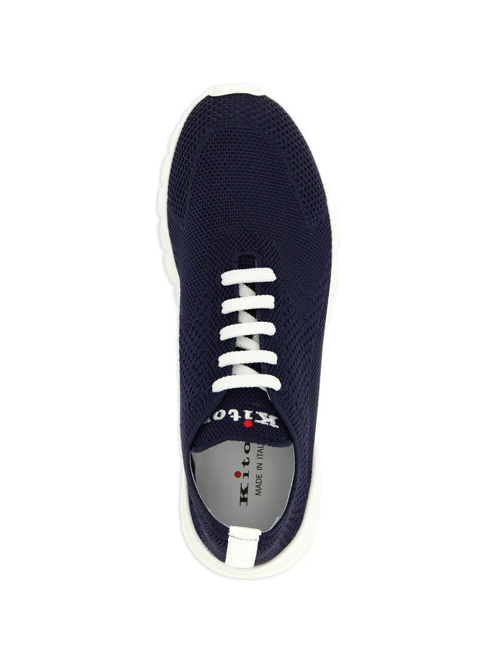 Kiton Knitwear sneakers met geborduurd logo Blauw