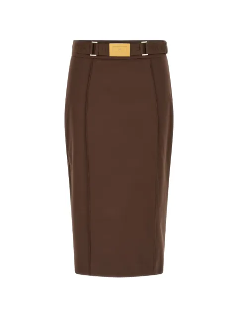 Elisabetta Franchi logo-plaque midi skirt