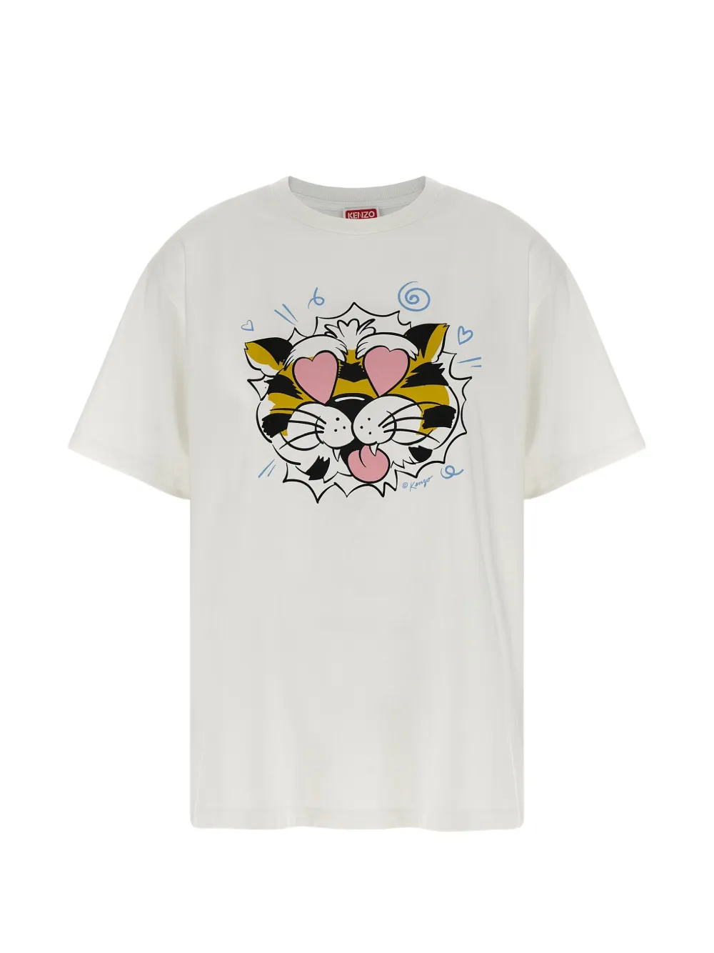 Kenzo tiger-print T-shirt - Bianco