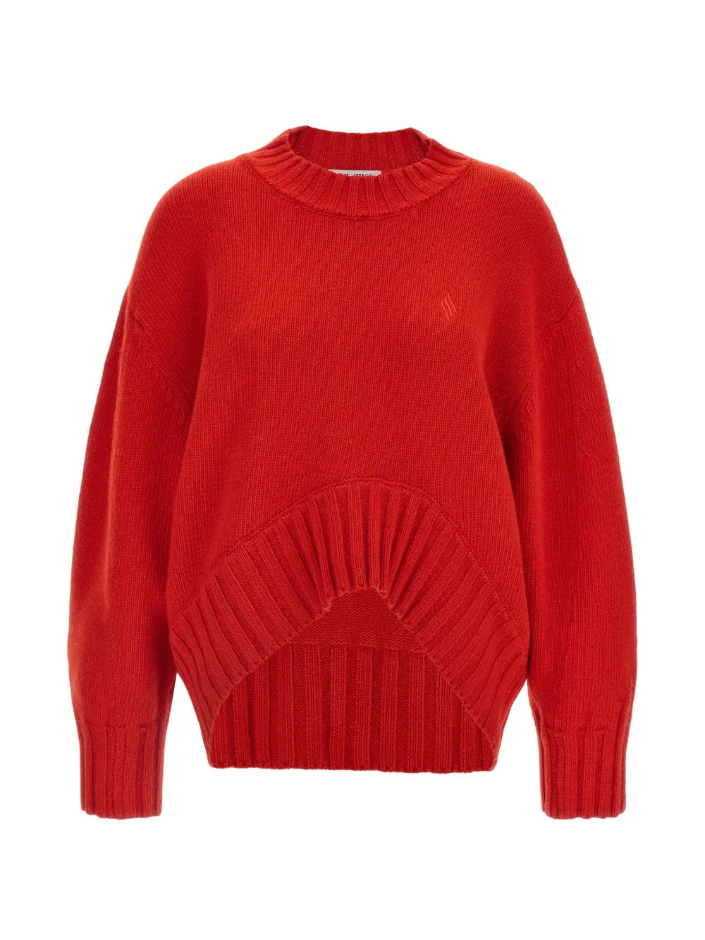 The Attico logo asymmetrical hem knitwear - Rosso
