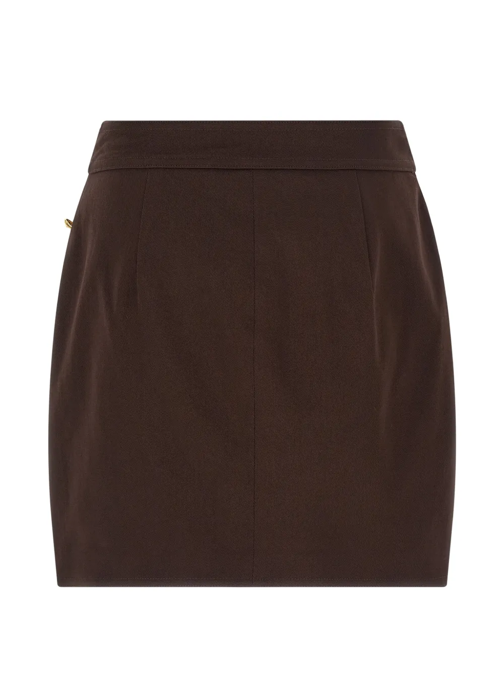 Elisabetta Franchi asymmetrical jewel-button mini skirt - Bruin