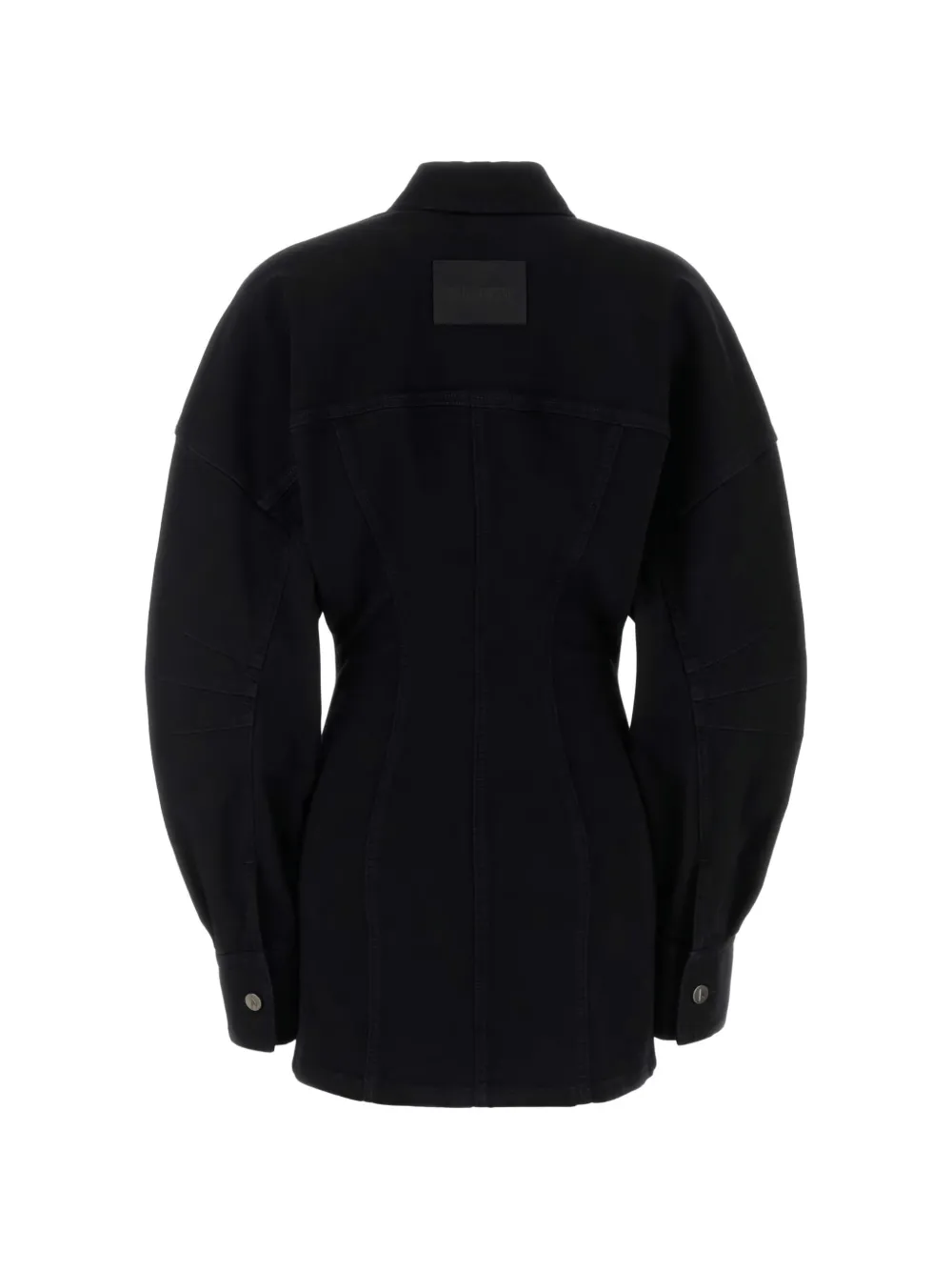 The Attico Mini-jurk met knopen Zwart