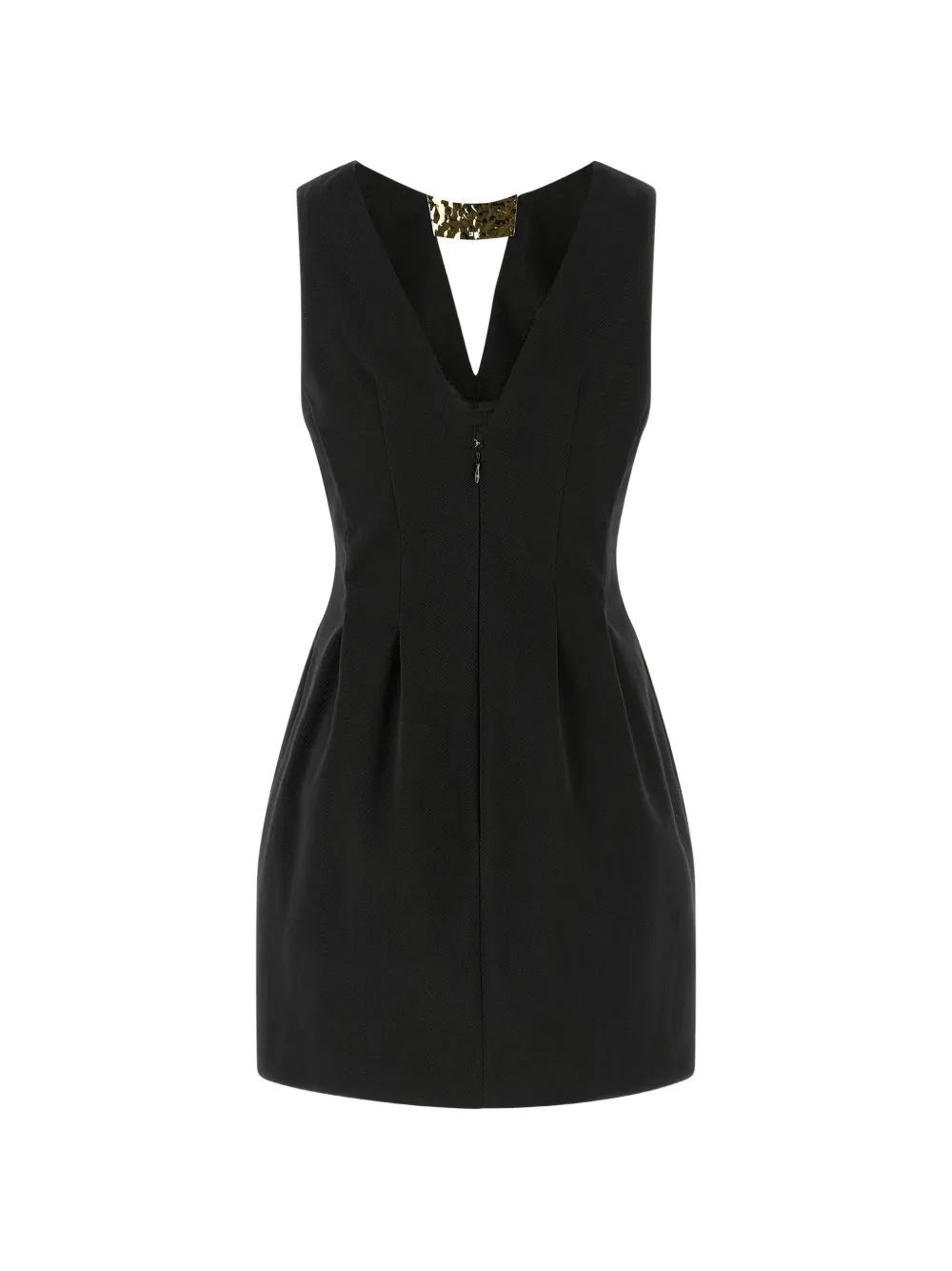 Elisabetta Franchi plaque V-neck mini dress - Zwart