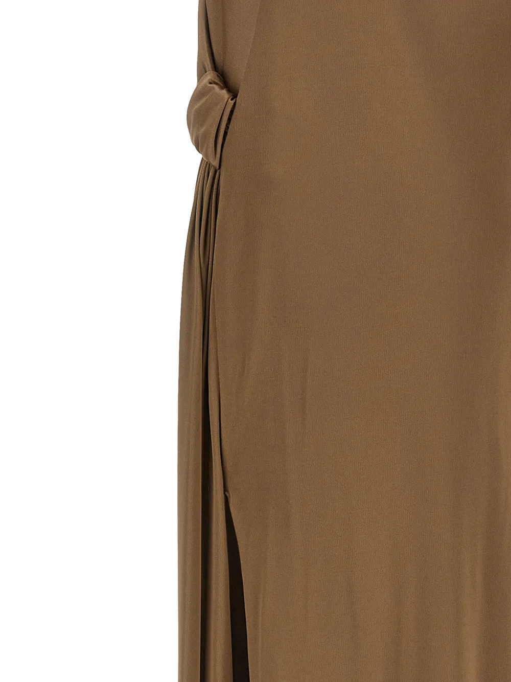  Elisabetta Franchi Padded-shoulders Maxi Dress - Brown 