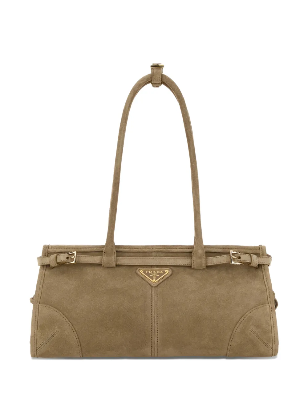 Prada medium Bonnie suede shoulder bag - Toni neutri