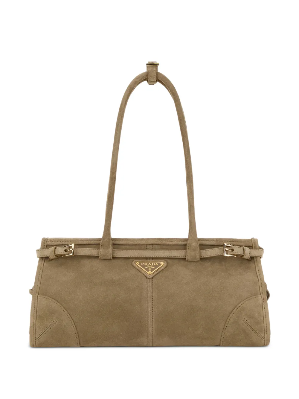 Prada medium Bonnie suede shoulder bag - Toni neutri