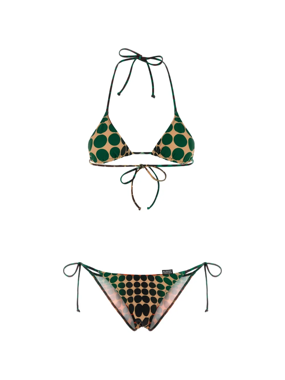 Jean Paul Gaultier Reissue polka-dot bikini set - Marrone