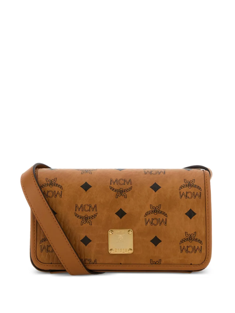 MCM Aren Visetos cross body bag - Marrone
