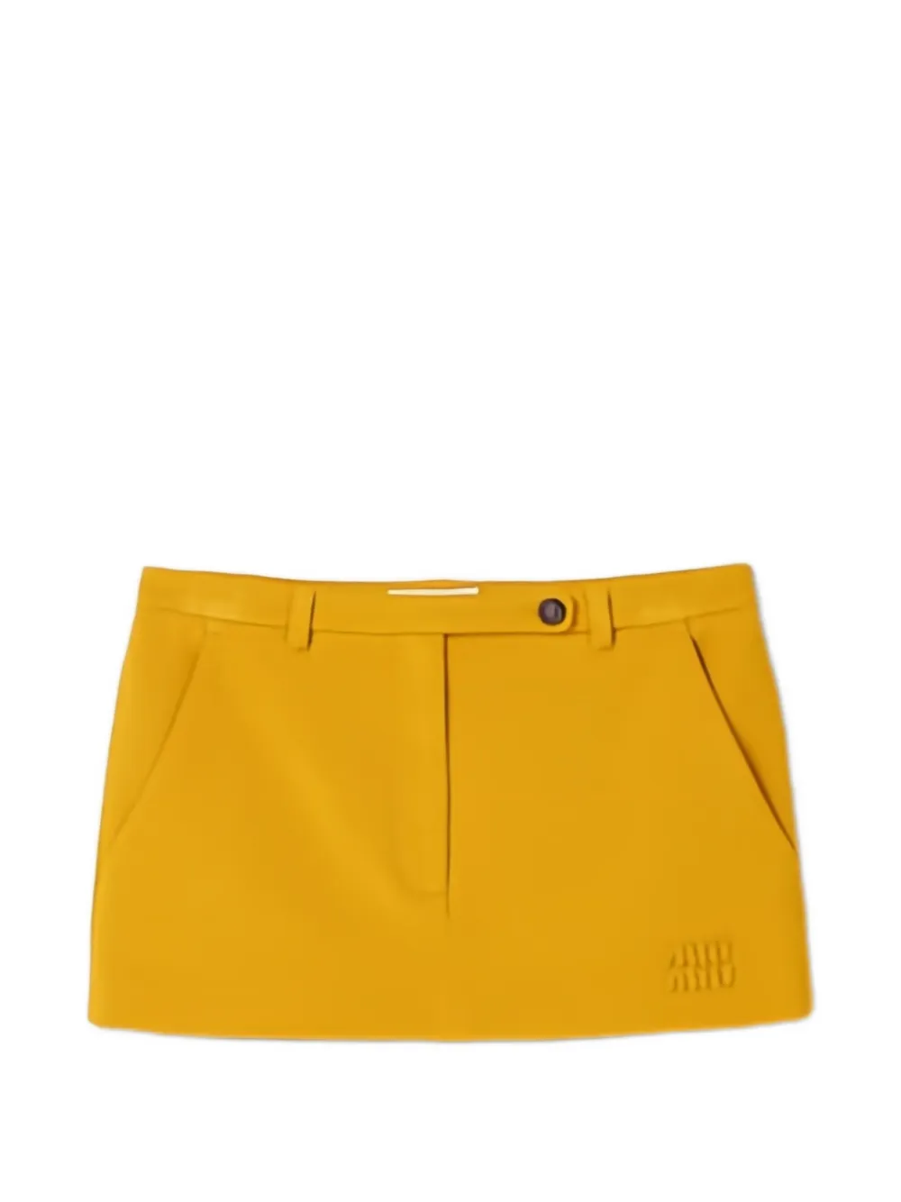 Miu Miu stretch-fit mini skirt - Giallo