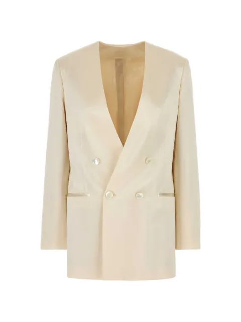 Alberta Ferretti satin double-breasted blazer