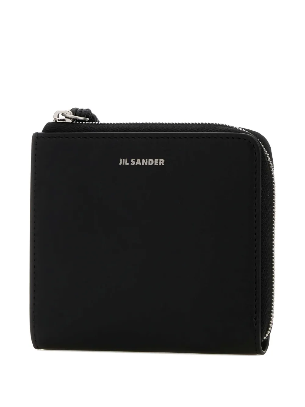  Jil Sander Zip Leather Purse - Black 