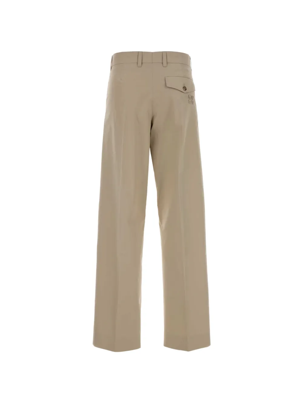 Miu Miu Panama embroidered trousers - Beige