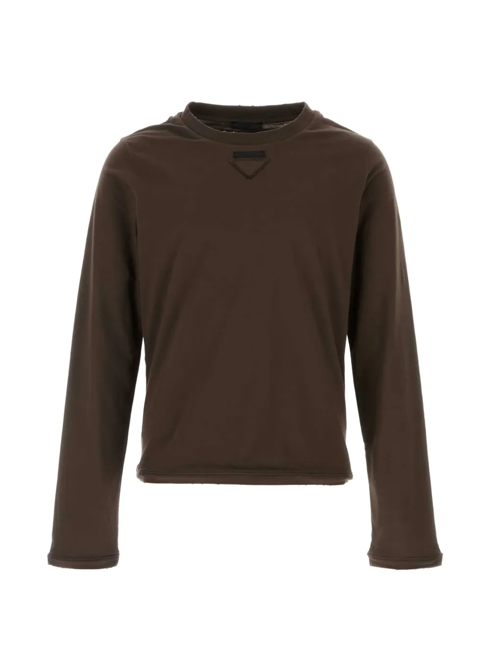 Prada triangle-logo T-shirt - Braun