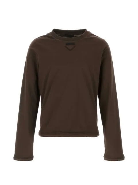 Prada T-shirt con logo a triangolo