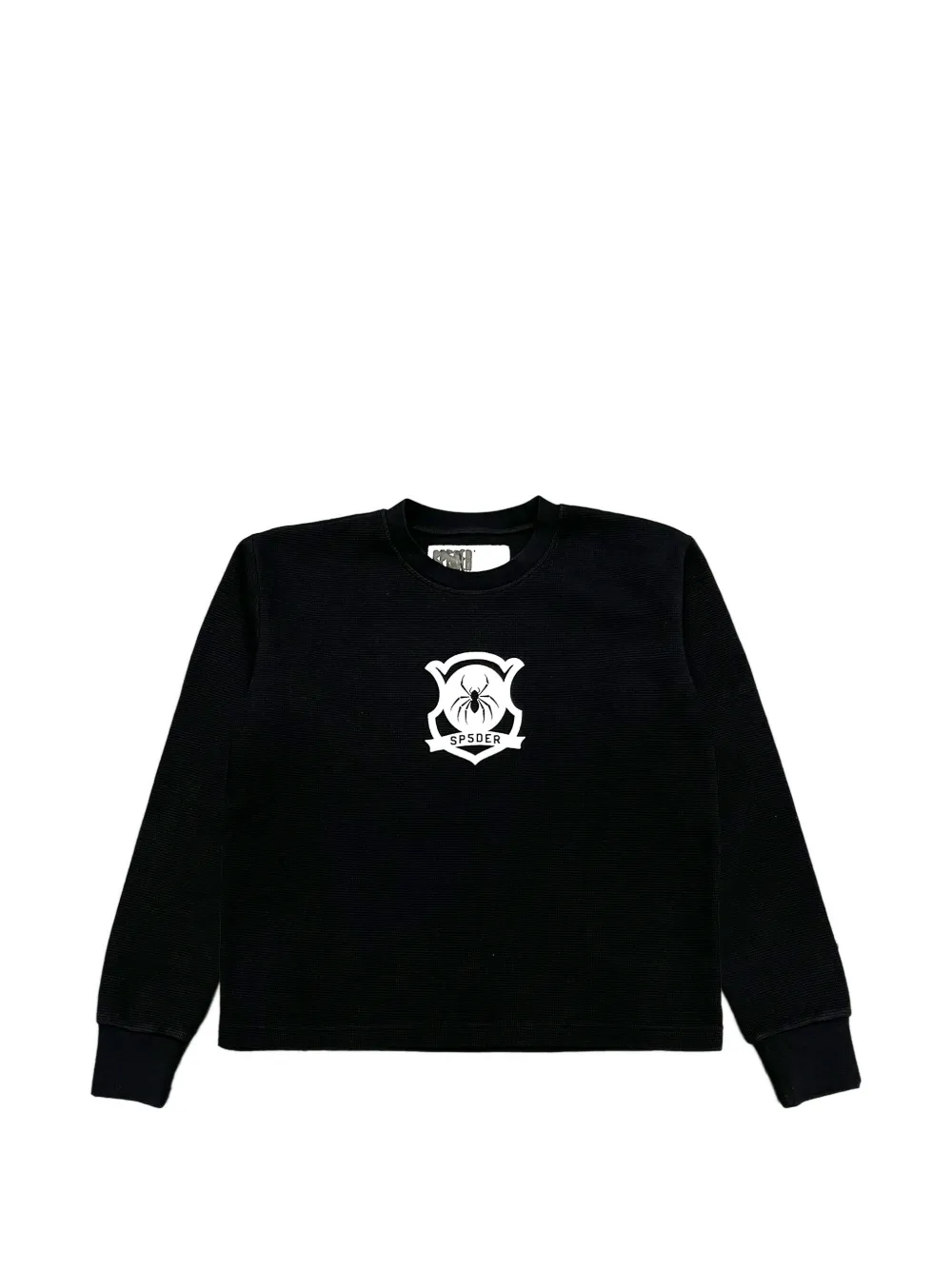 SP5DER logo-detail long-sleeve sweatshirt - Nero