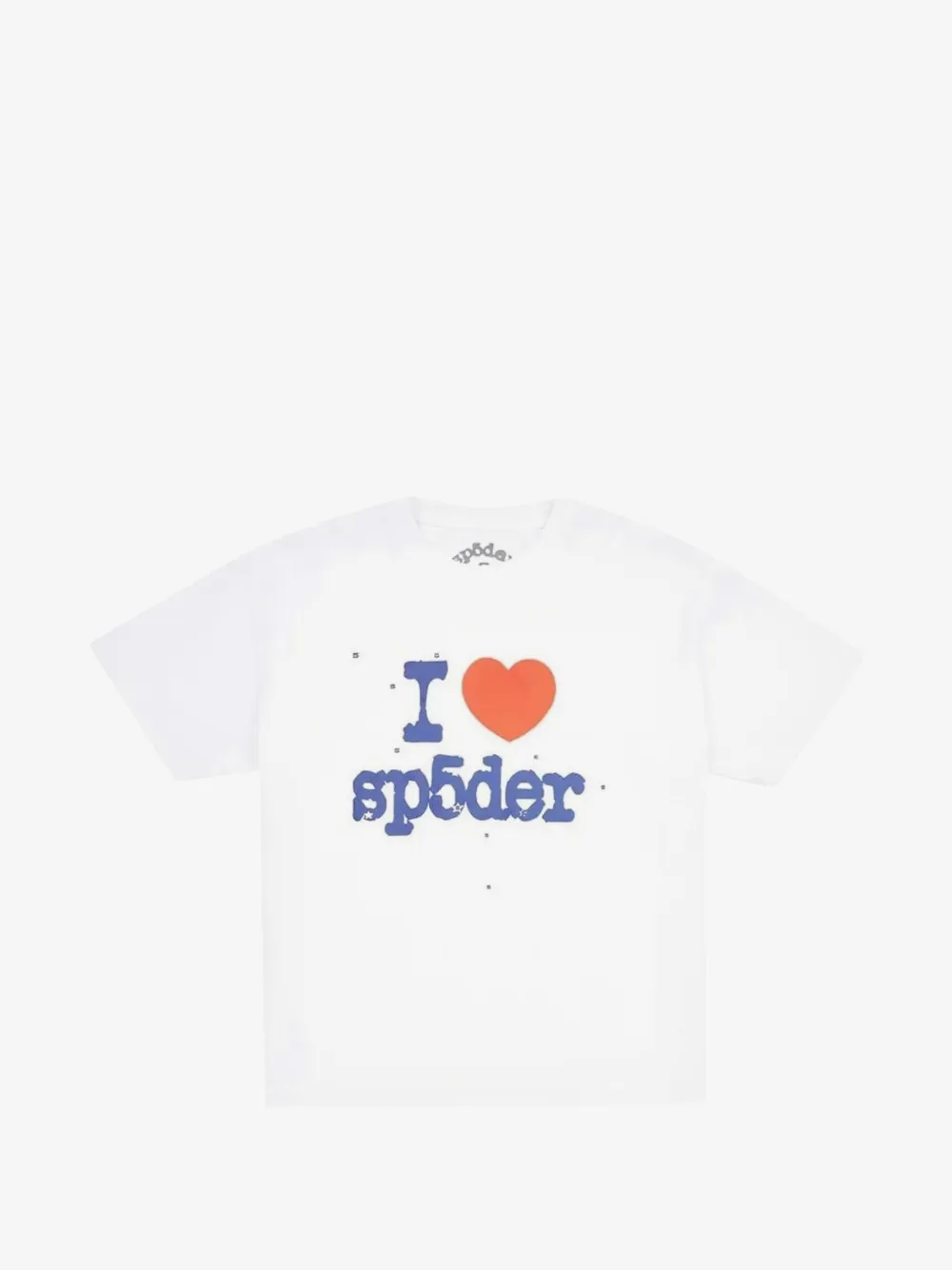 SP5DER 心形图案T恤 | 白色 | Image 1
