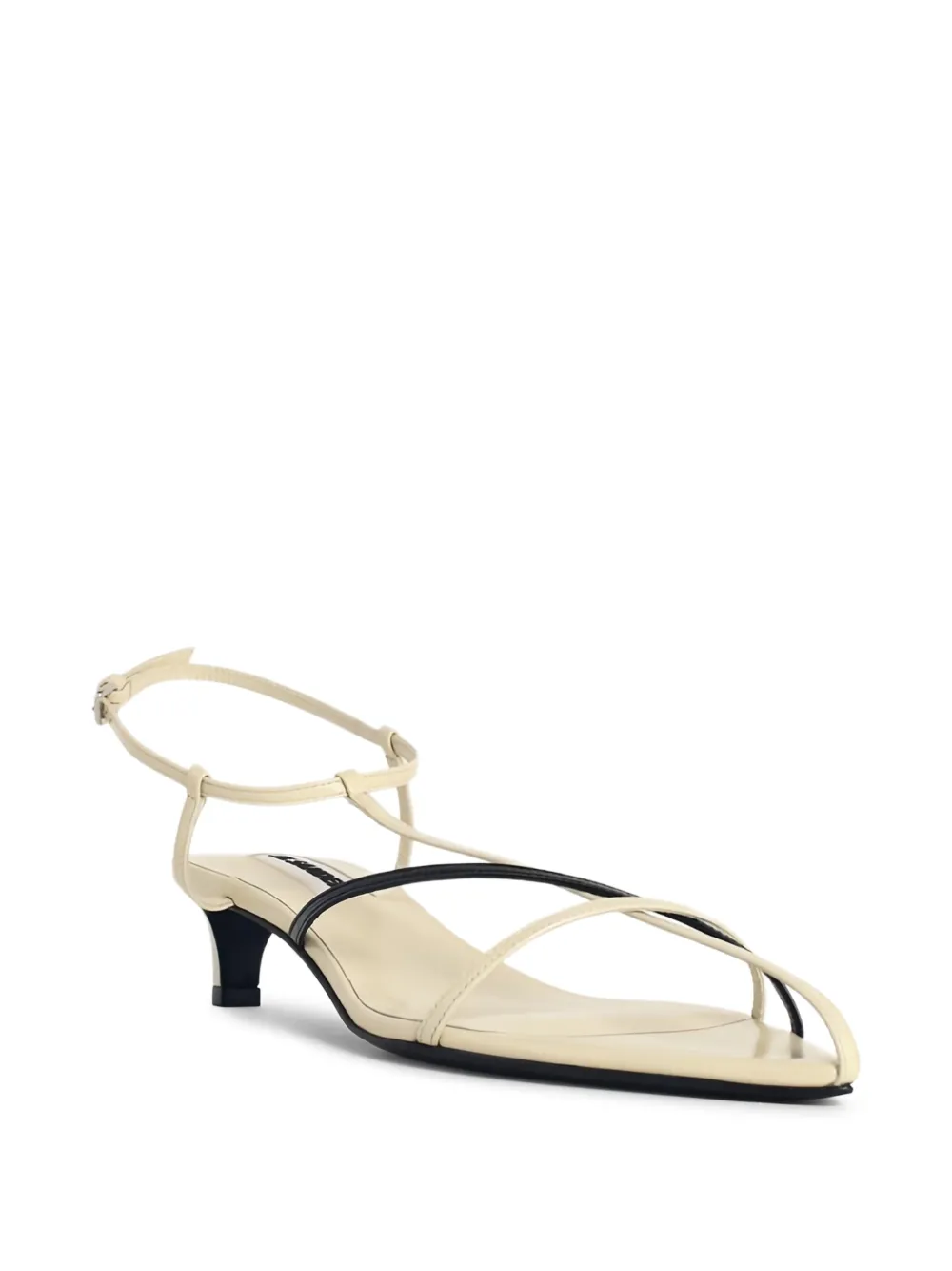 Jil Sander Sandalen met puntige bandjes Beige