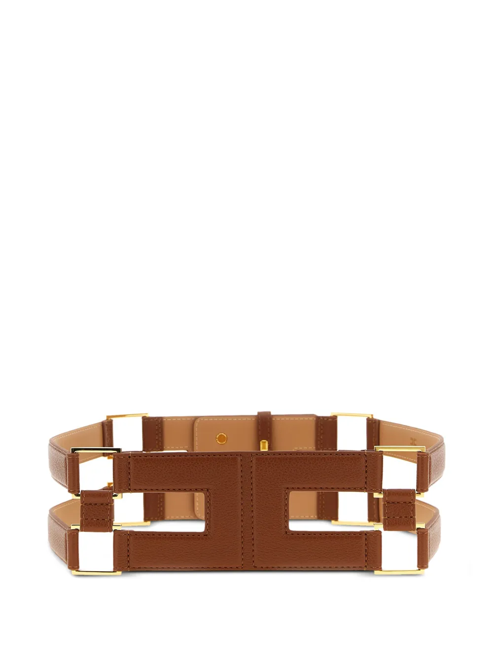 Elisabetta Franchi double band metal belt - Bruin