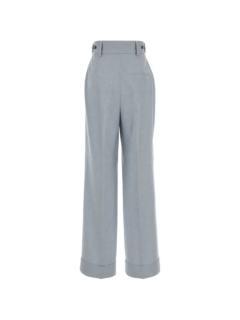 Alberta Ferretti melange turn-up trousers - Grijs