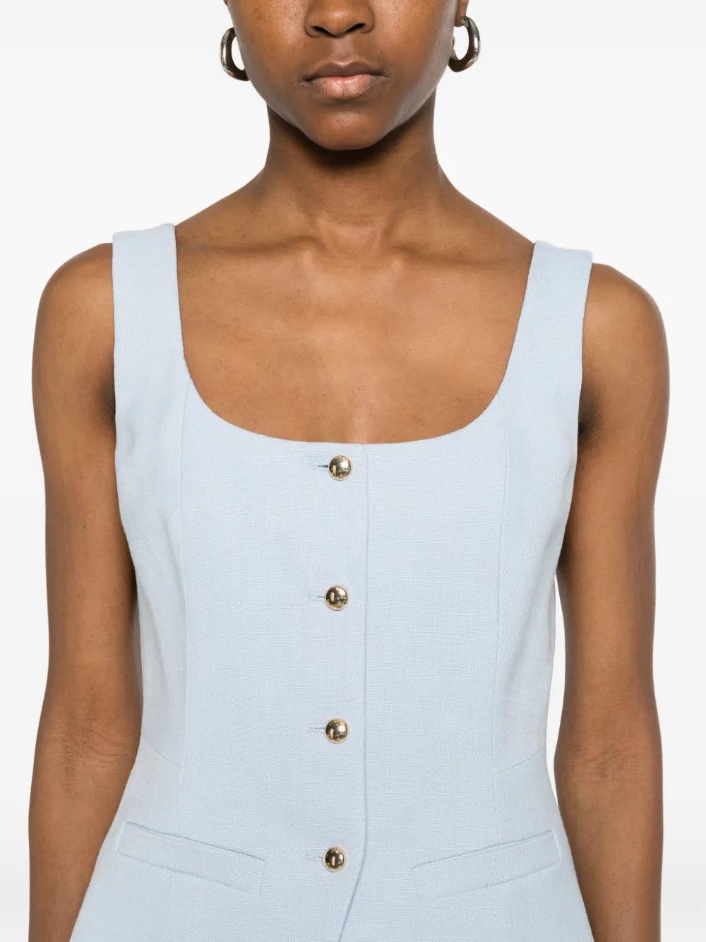 Maje Gilet met knopen Blauw