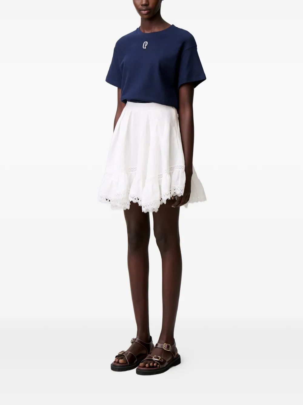 Claudie Pierlot Rok met ruches Wit