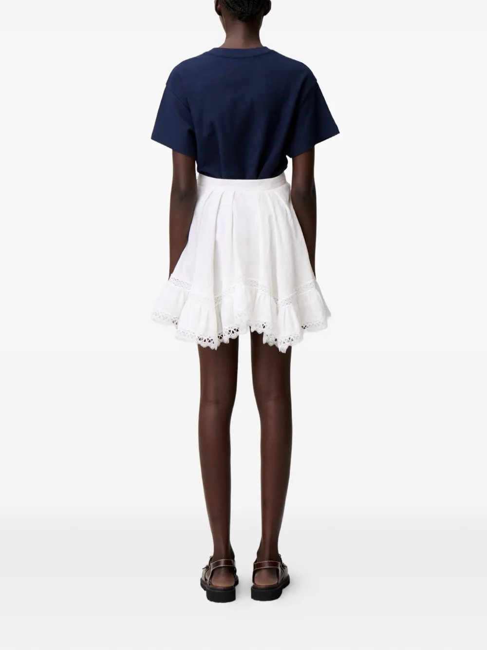Claudie Pierlot Rok met ruches Wit