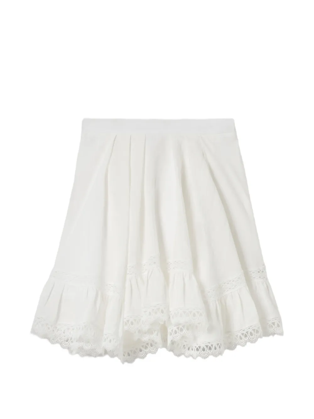 Claudie Pierlot ruffled A-line skirt - Bianco