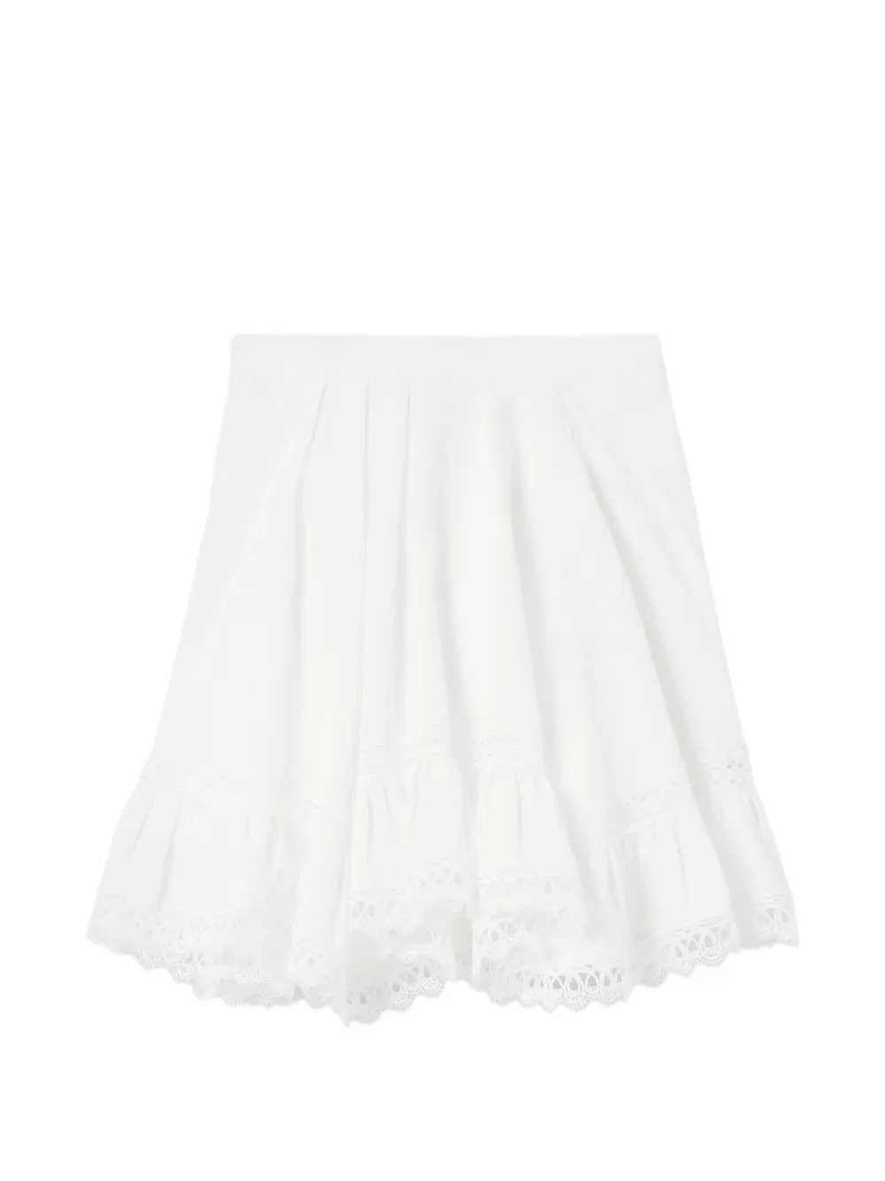 Claudie Pierlot ruffled A-line skirt - Bianco