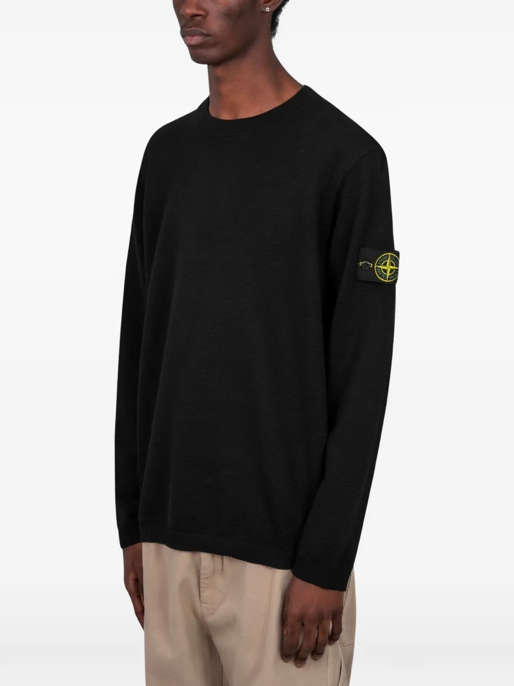 Stone Island round-neck sweater - Zwart