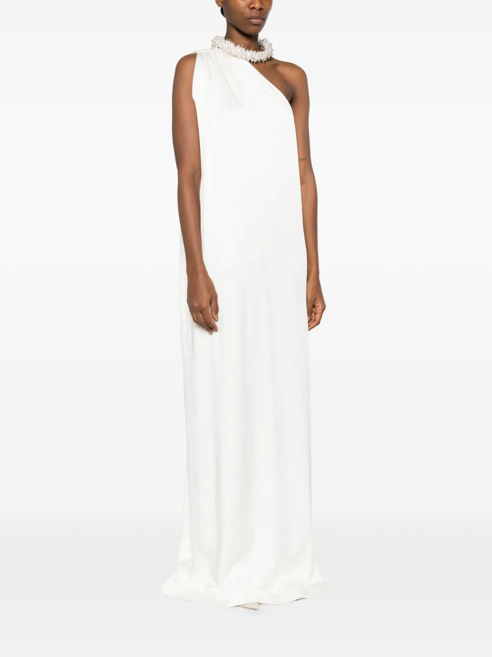 Stella McCartney Asymmetrische maxi-jurk Wit