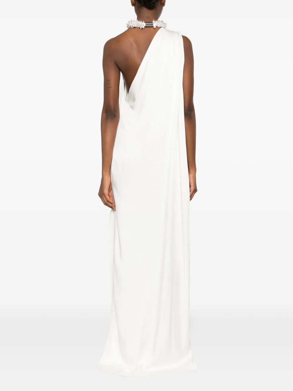 Stella McCartney Asymmetrische maxi-jurk Wit