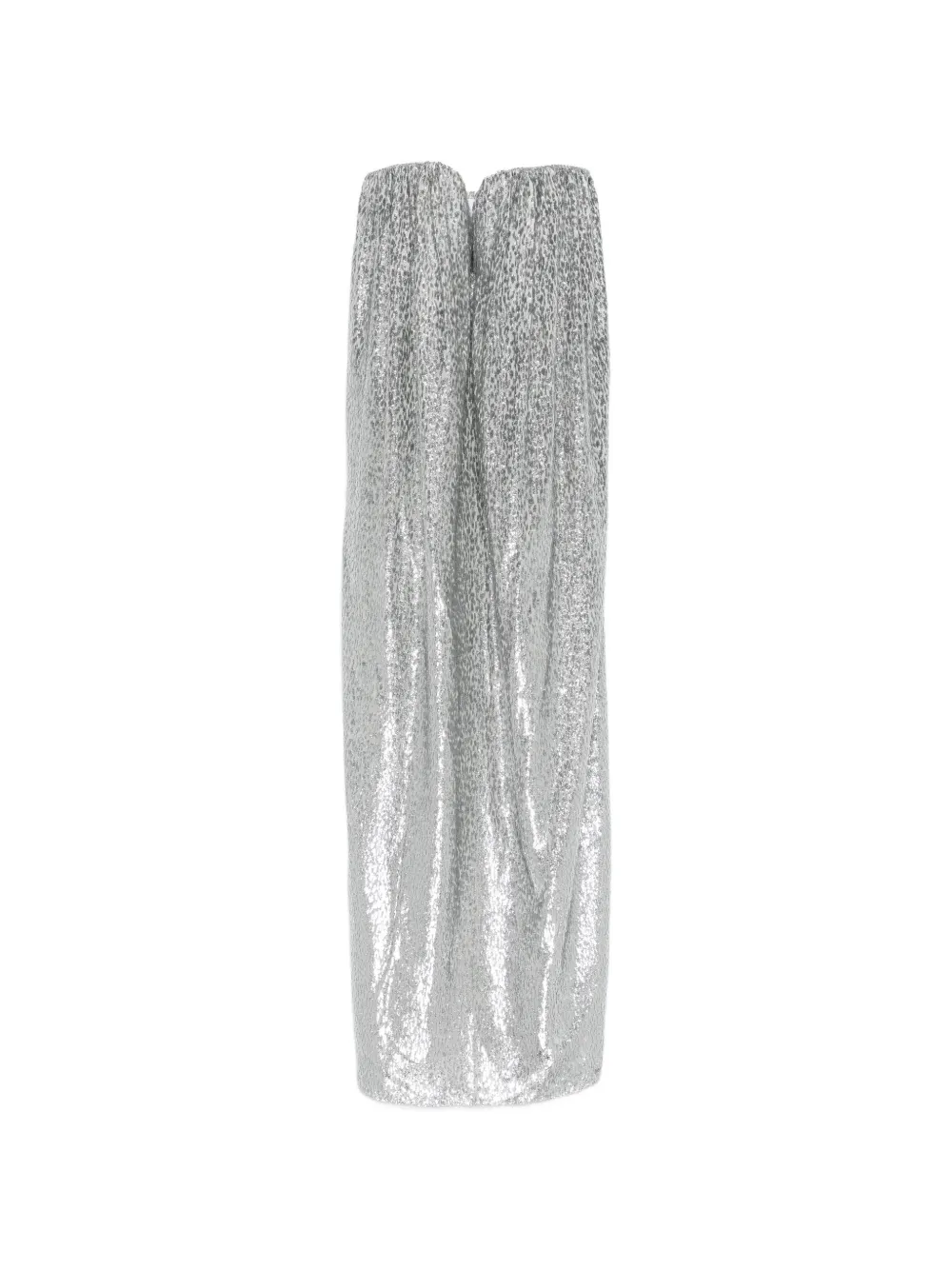 Stella McCartney metallic-effect maxi dress - Argento