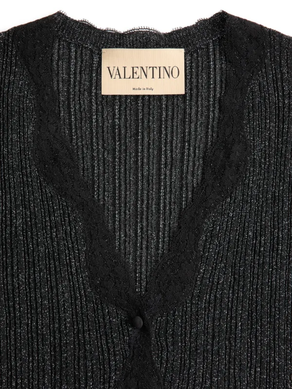 Valentino Garavani ルレックス カーディガン | ブラック | FARFETCH JP