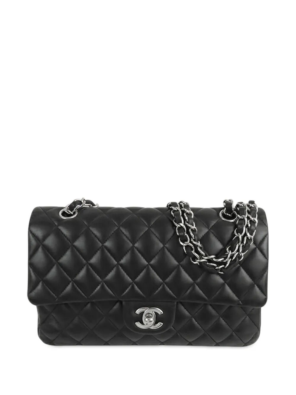 CHANEL Pre-Owned 2018 Medium Classic Lambskin Double Flap shoulder bag - Nero