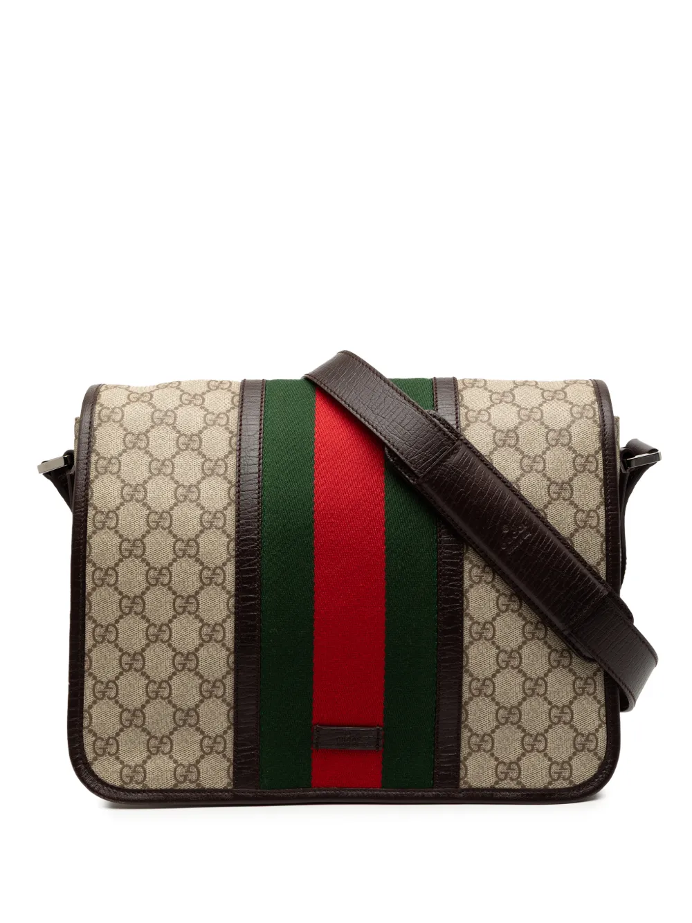 Gucci Pre-Owned 2000-2015 GG Supreme Web crossbody bag - Marrone